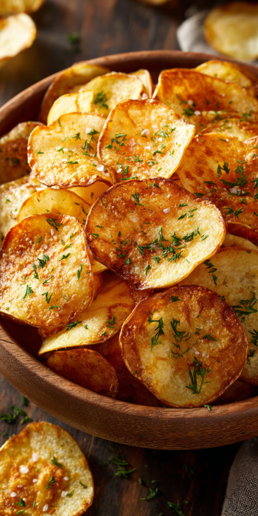 Homemade Potato Chips served warm with cozy spices
