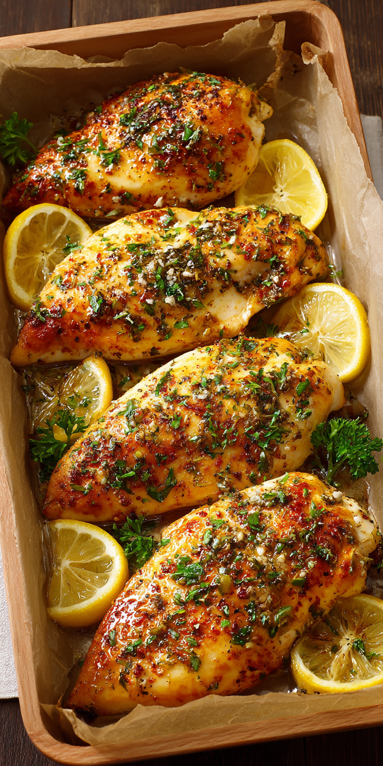 Lemon Garlic Roasted Chicken: A Healthy, Flavorful Dinner served warm with cozy spices