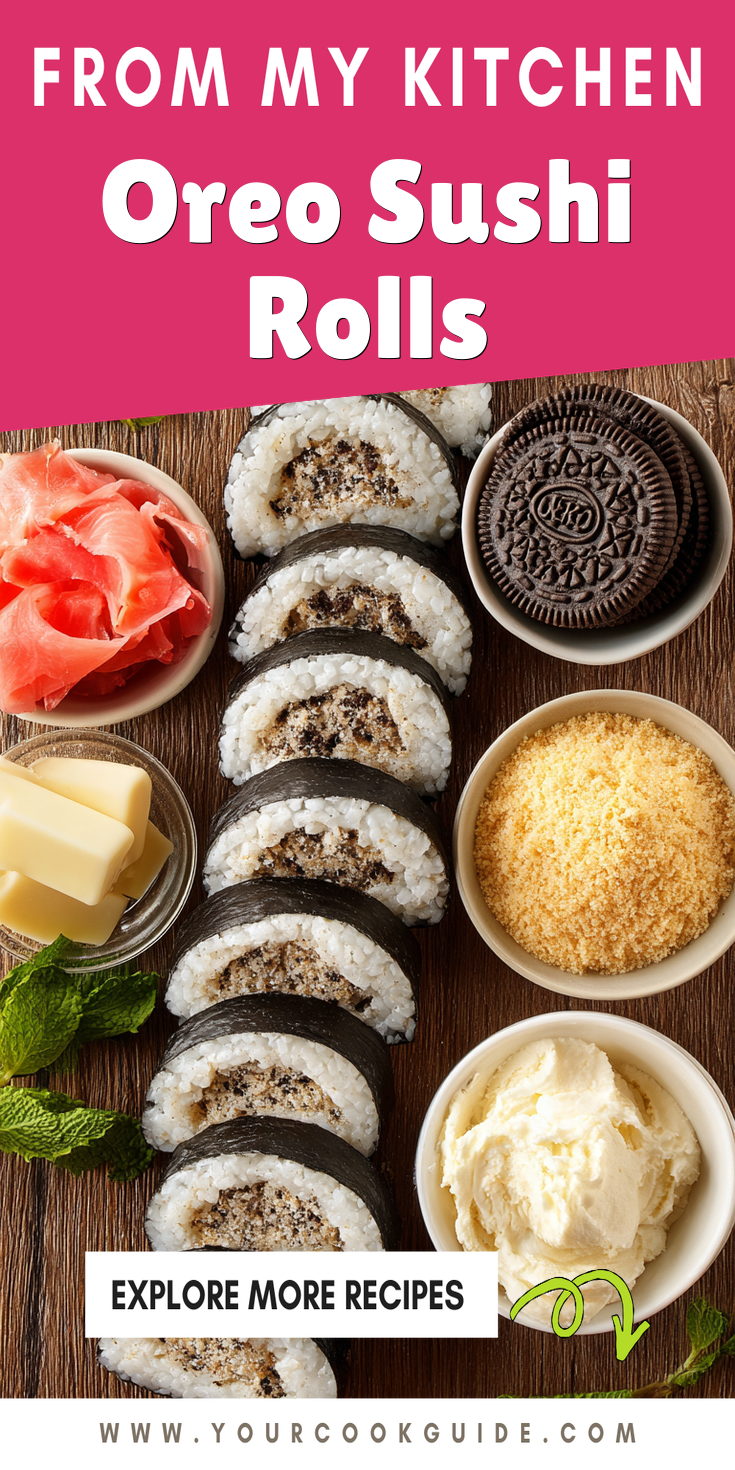 Oreo Sushi Rolls served warm with cozy spices