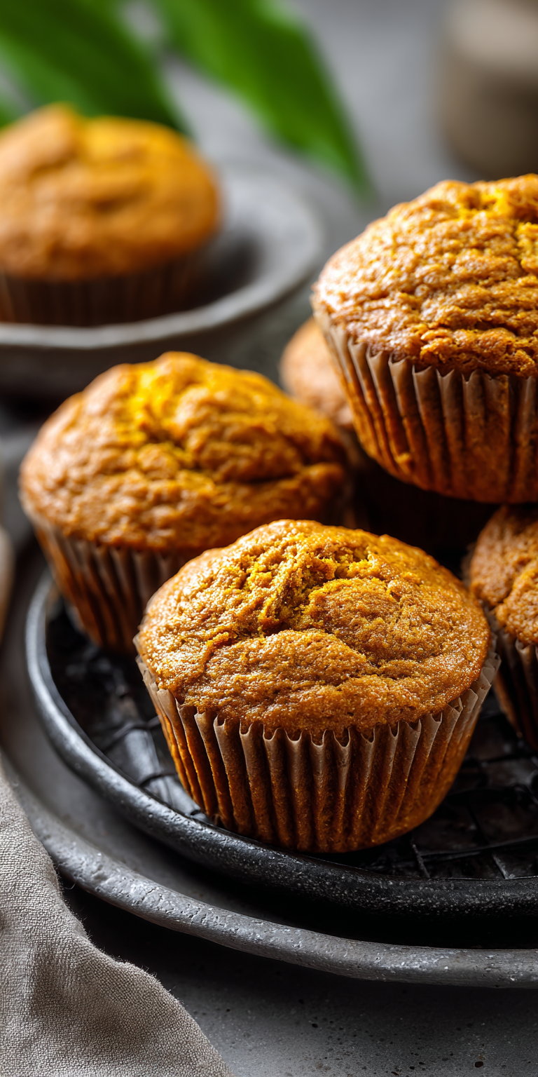 Pumpkin Banana Muffins: A Cozy Fall Treat served warm with cozy spices