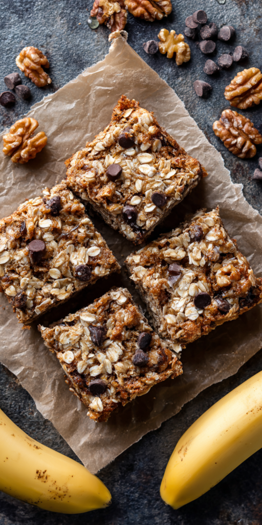 Soft Banana Oatmeal Bars Recipe