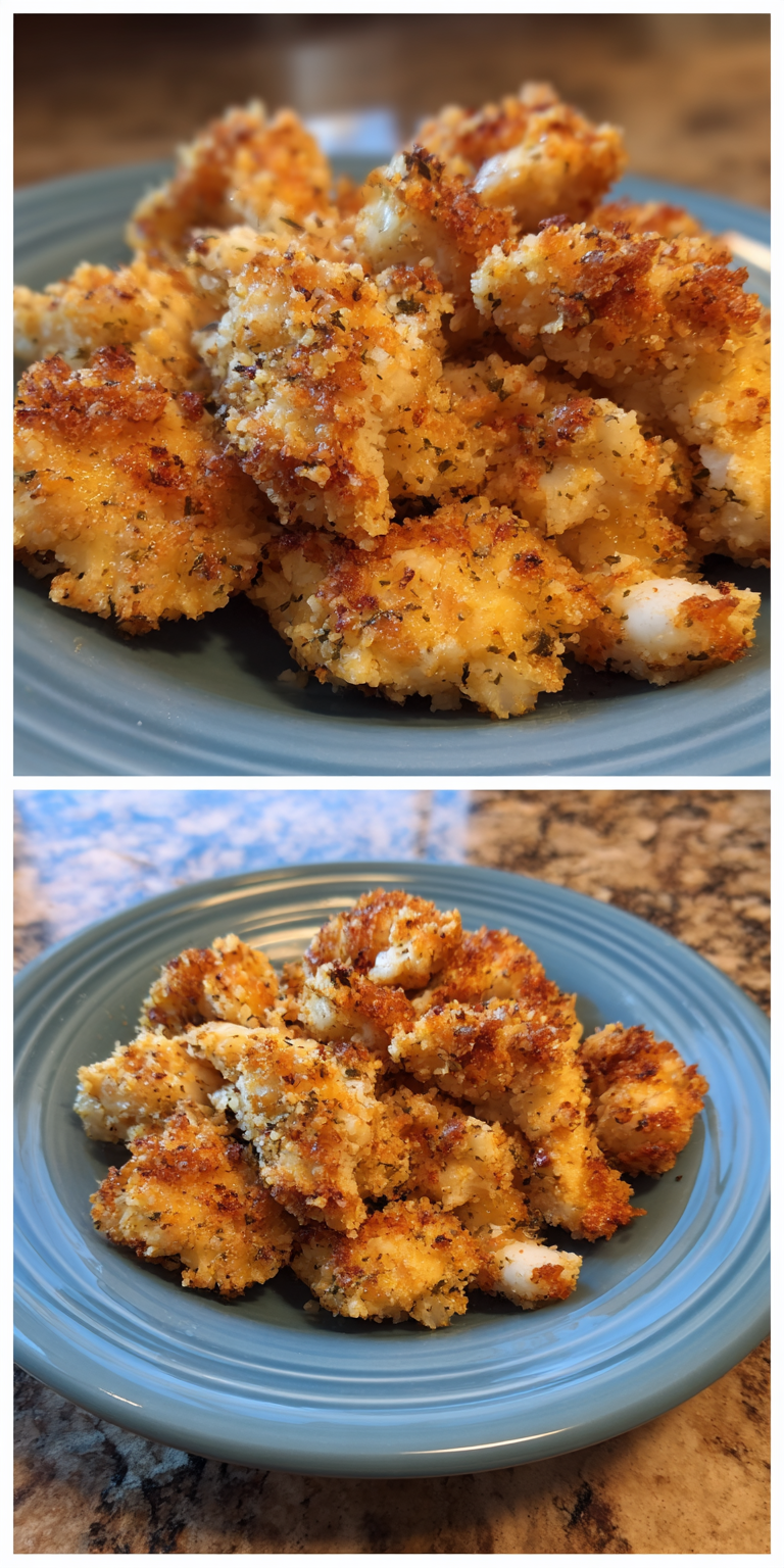 Air Fryer Keto Pork Rind Crusted Chicken served warm with cozy spices