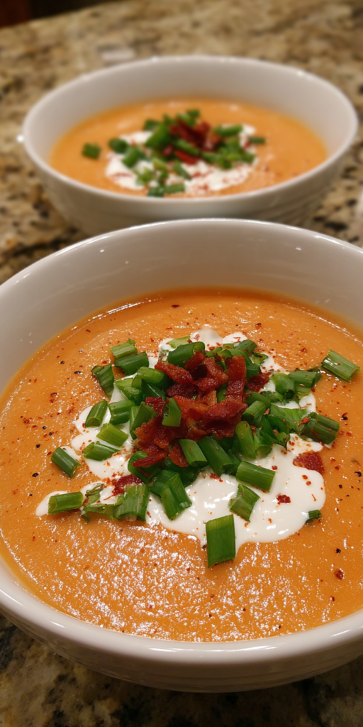Roasted Red Pepper & Cajun Potato Soup Recipe