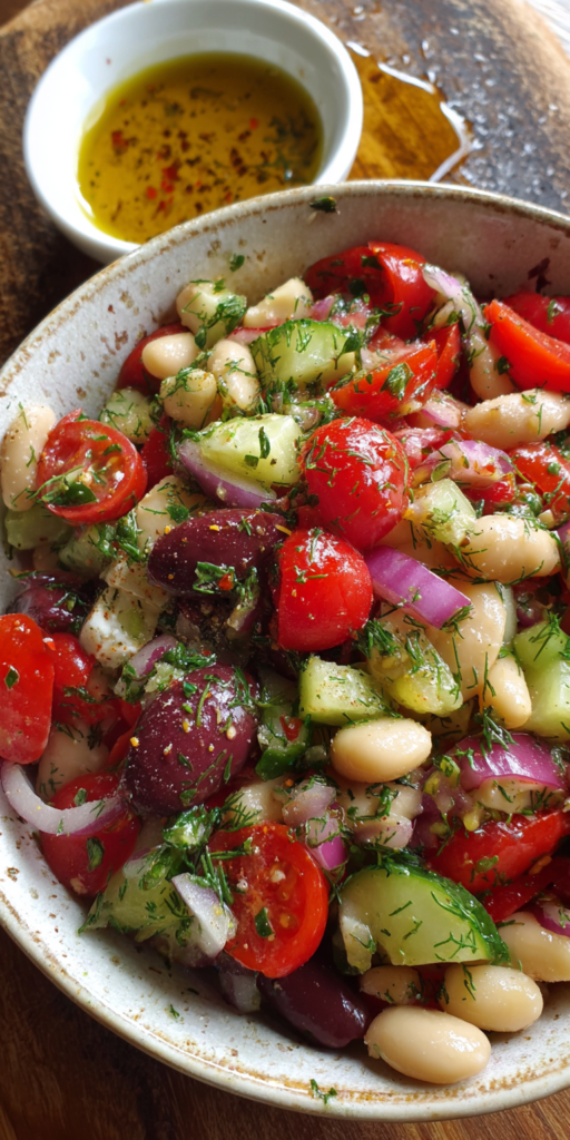 10 Minute Mediterranean White Bean Salad Recipe