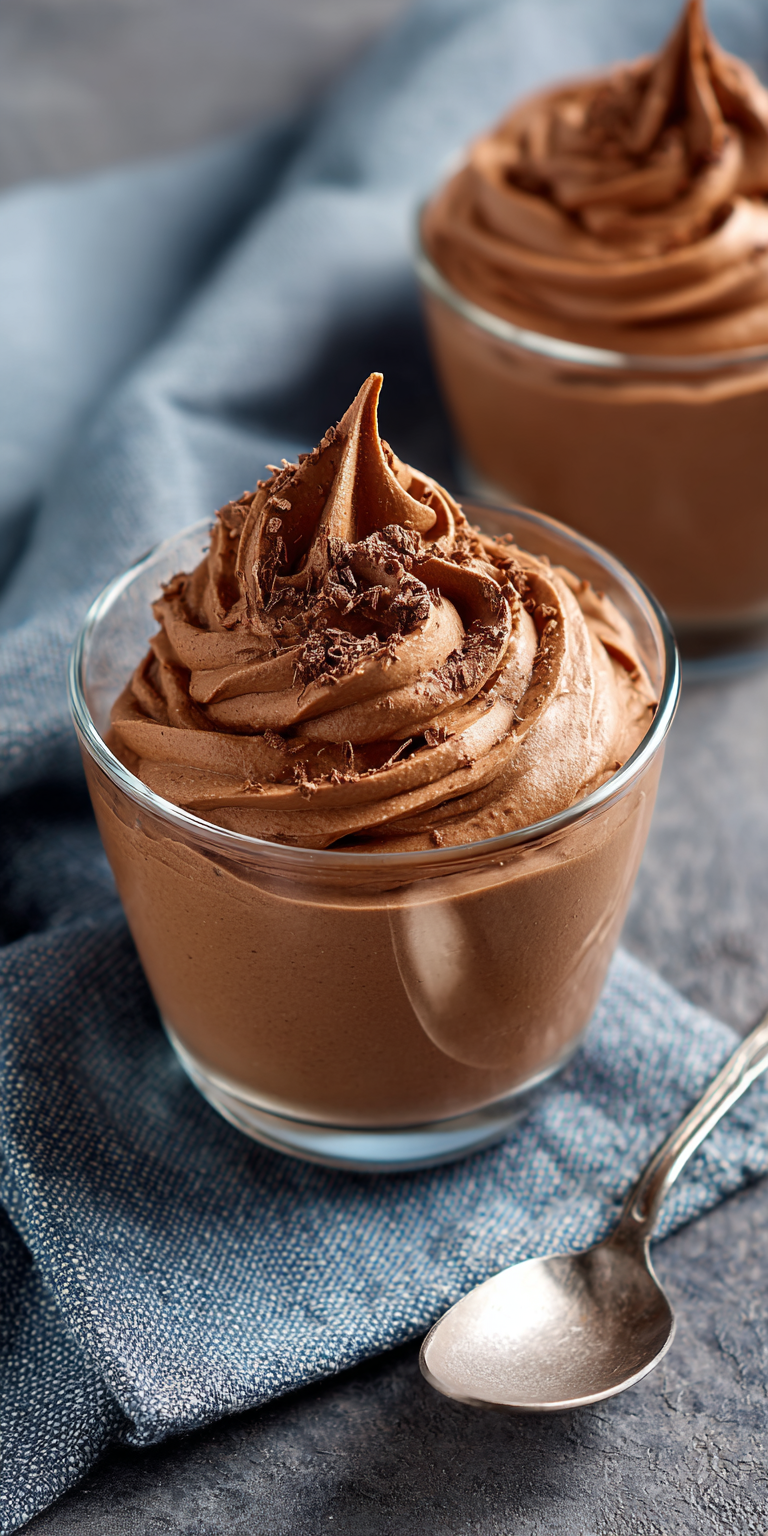 3 Ingredient Keto Chocolate Mousse served warm with cozy spices