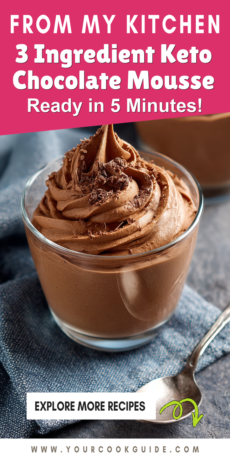 3 Ingredient Keto Chocolate Mousse served warm with cozy spices