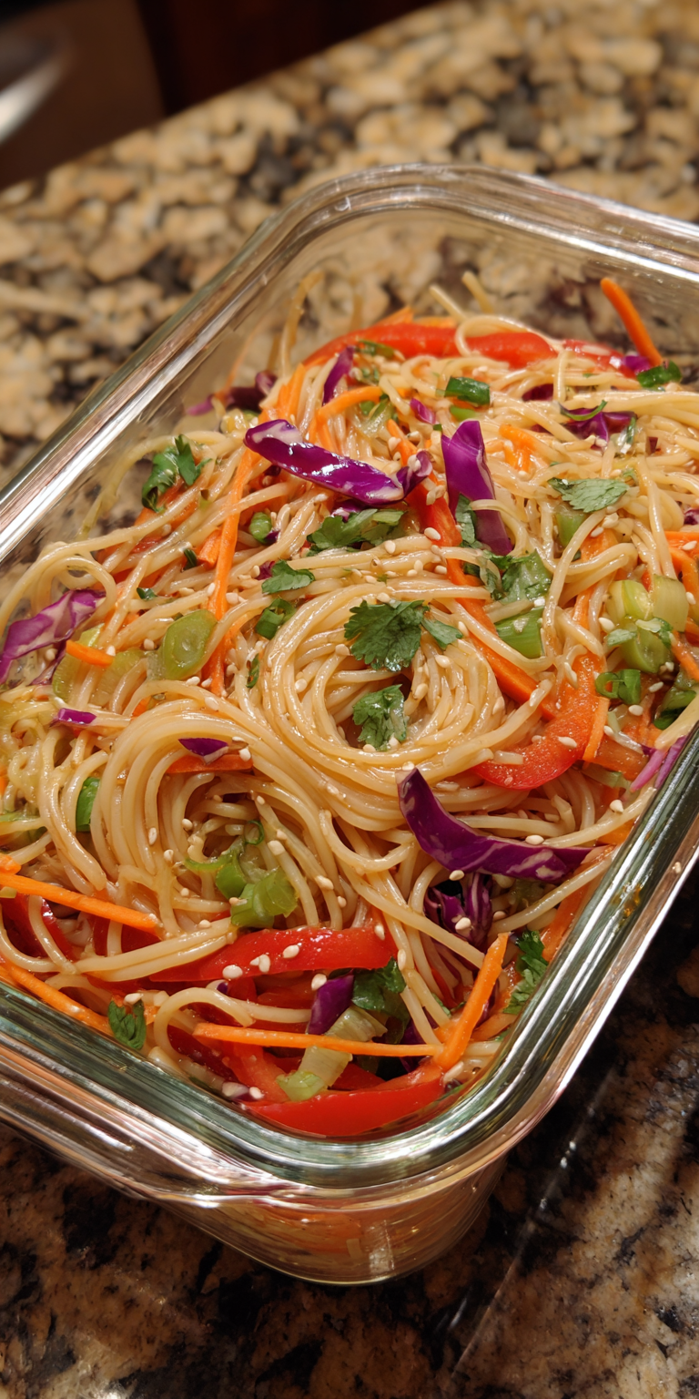 Asian Sesame Noodle Salad Meal Prep Recipe