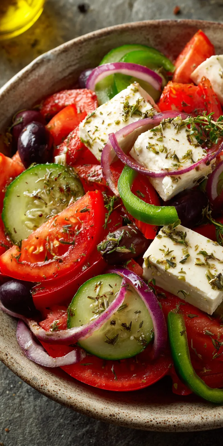 Authentic Greek Village Horiatiki Salad Recipe