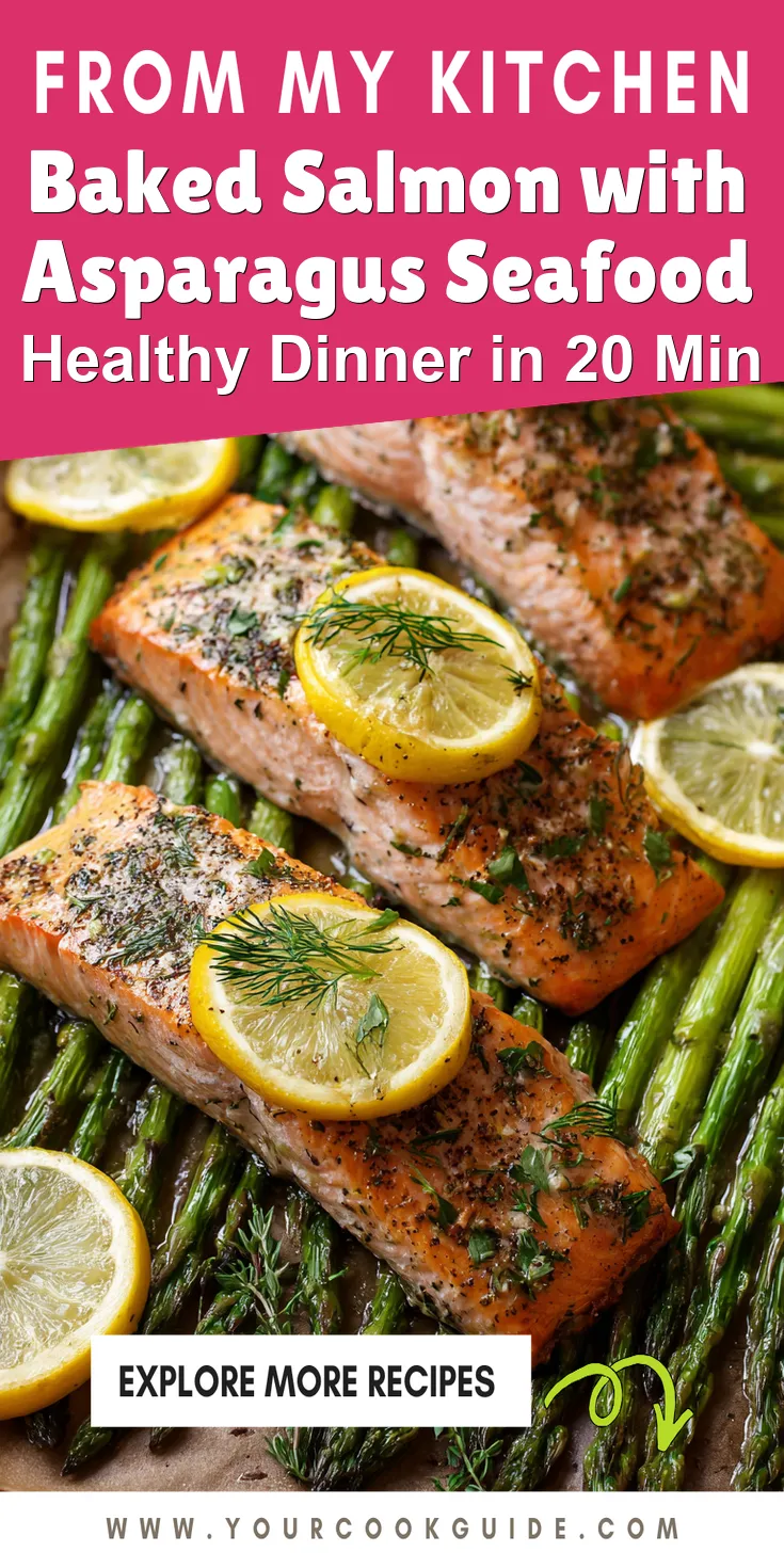 Baked Salmon with Asparagus Seafood served warm with cozy spices