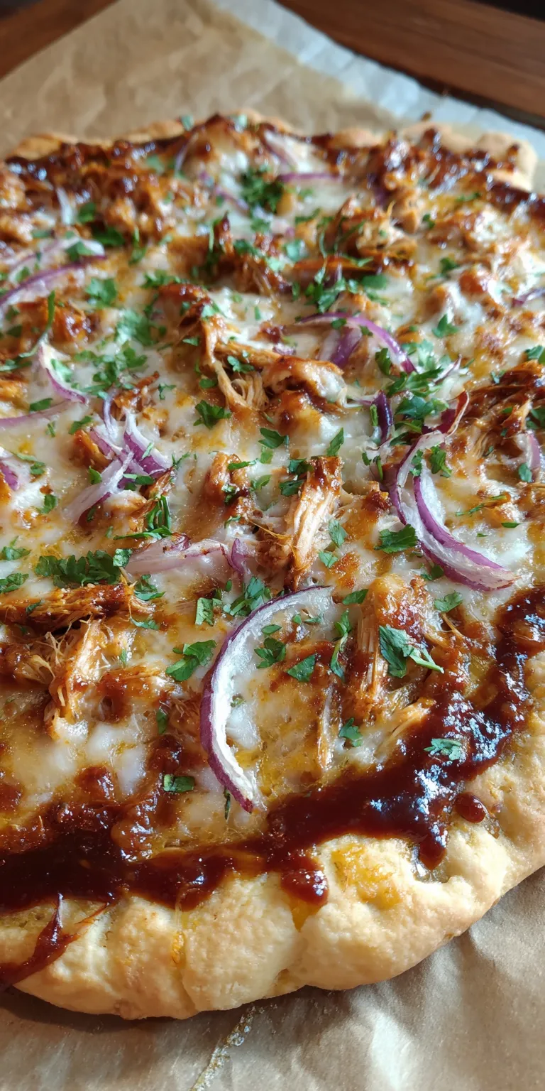 BBQ Chicken Pizza Simple and Quick served warm with cozy spices