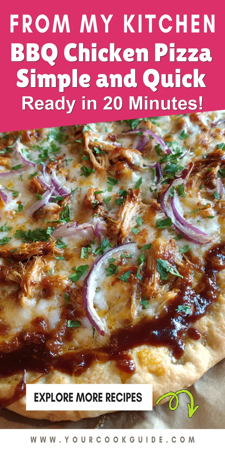 BBQ Chicken Pizza Simple and Quick served warm with cozy spices