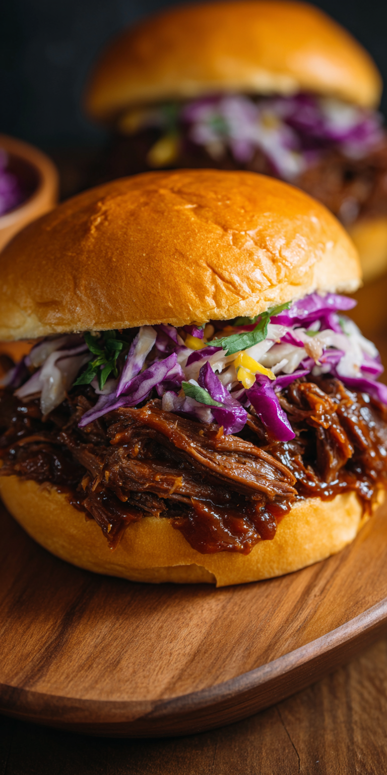 BBQ Pulled Pork Sandwiches Dump and Go served warm with cozy spices