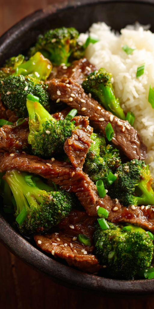Beef and Broccoli Stir Fry High Protein Meals served warm with cozy spices