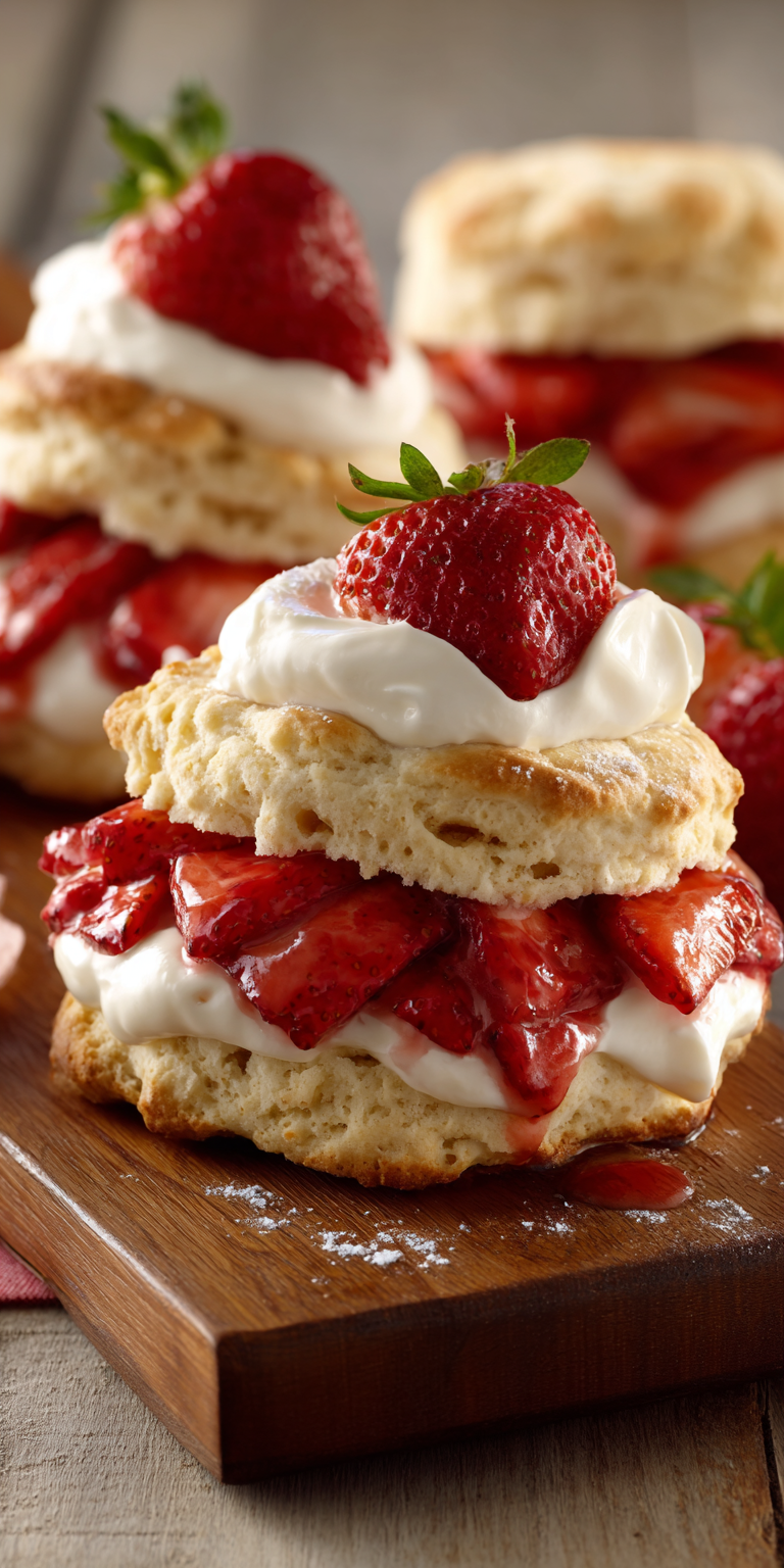Bisquick Strawberry Shortcake Recipe served warm with cozy spices