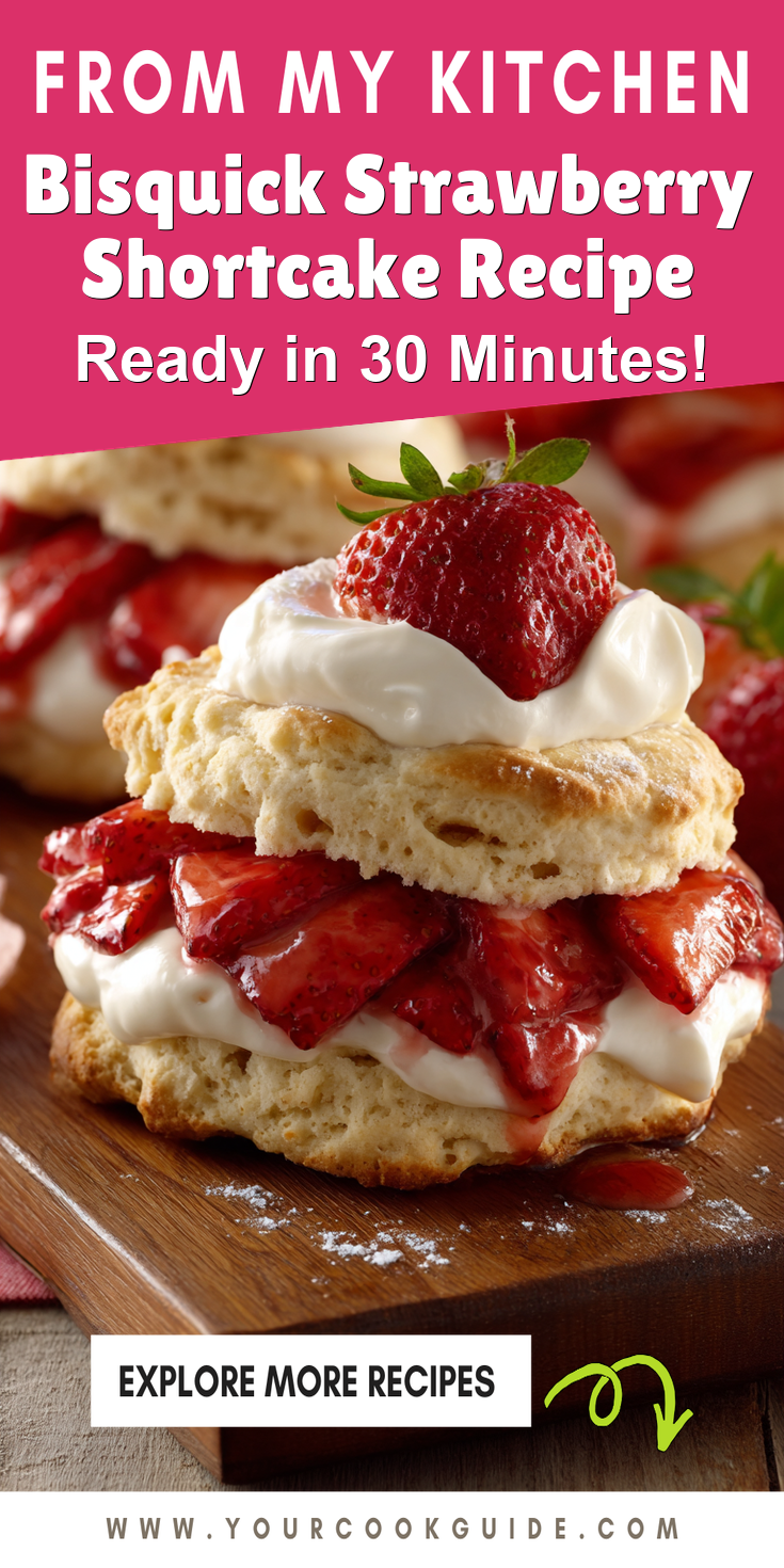 Bisquick Strawberry Shortcake Recipe served warm with cozy spices