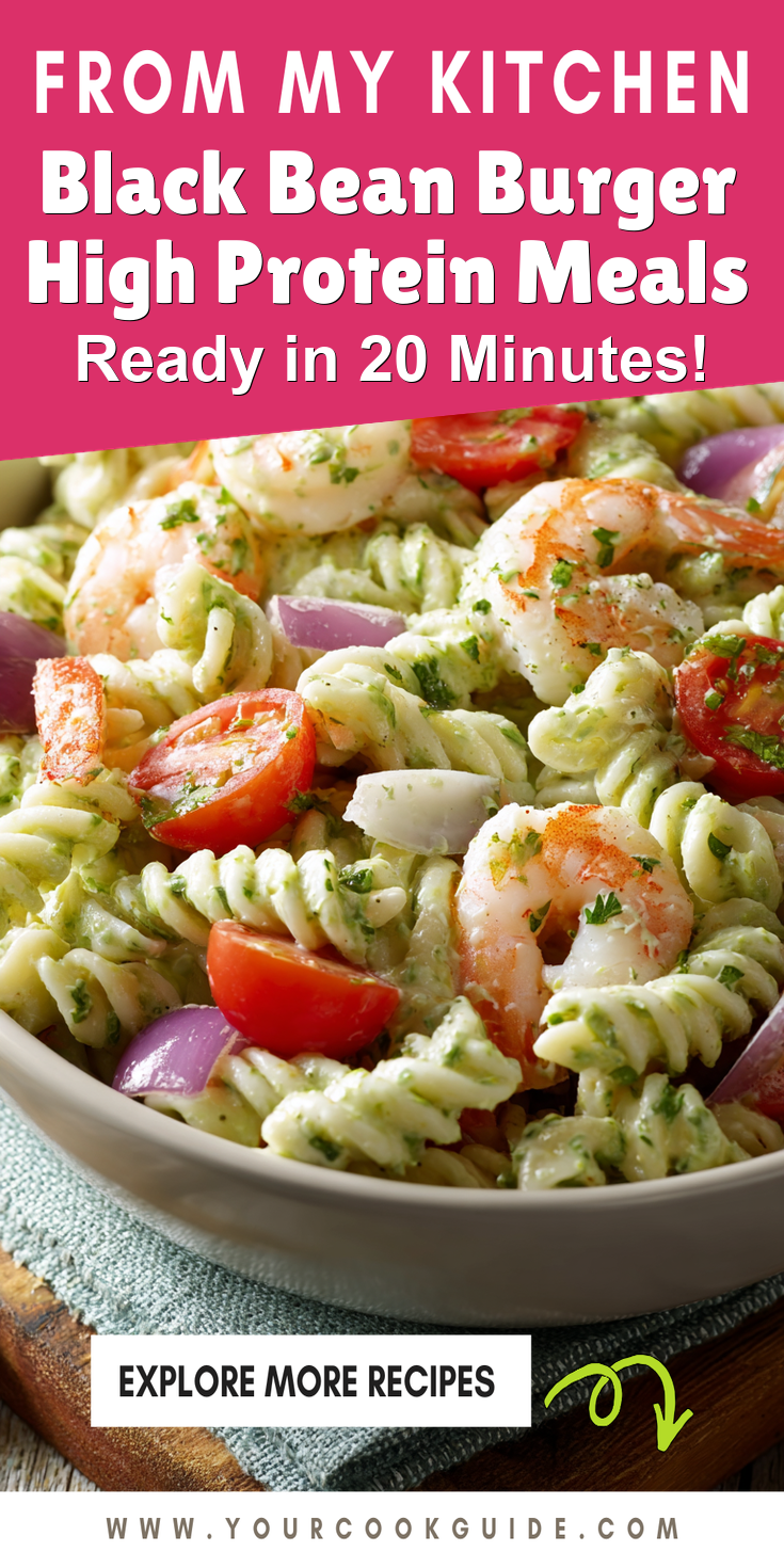 Black Bean Burger High Protein Meals served warm with cozy spices