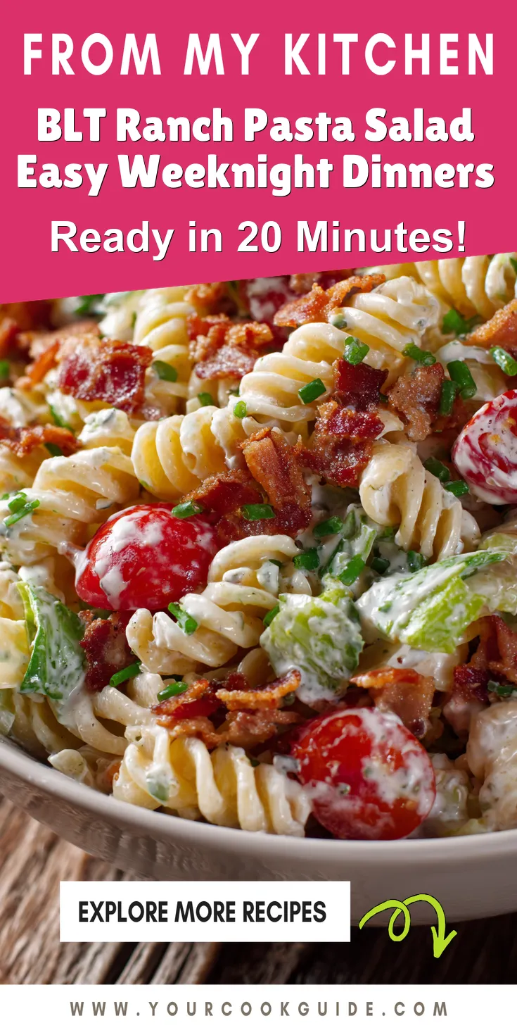 BLT Ranch Pasta Salad Easy Weeknight Dinners served warm with cozy spices