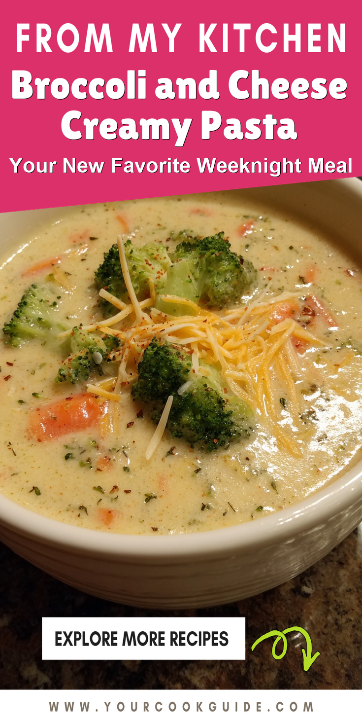 Broccoli and Cheese Creamy Pasta served warm with cozy spices