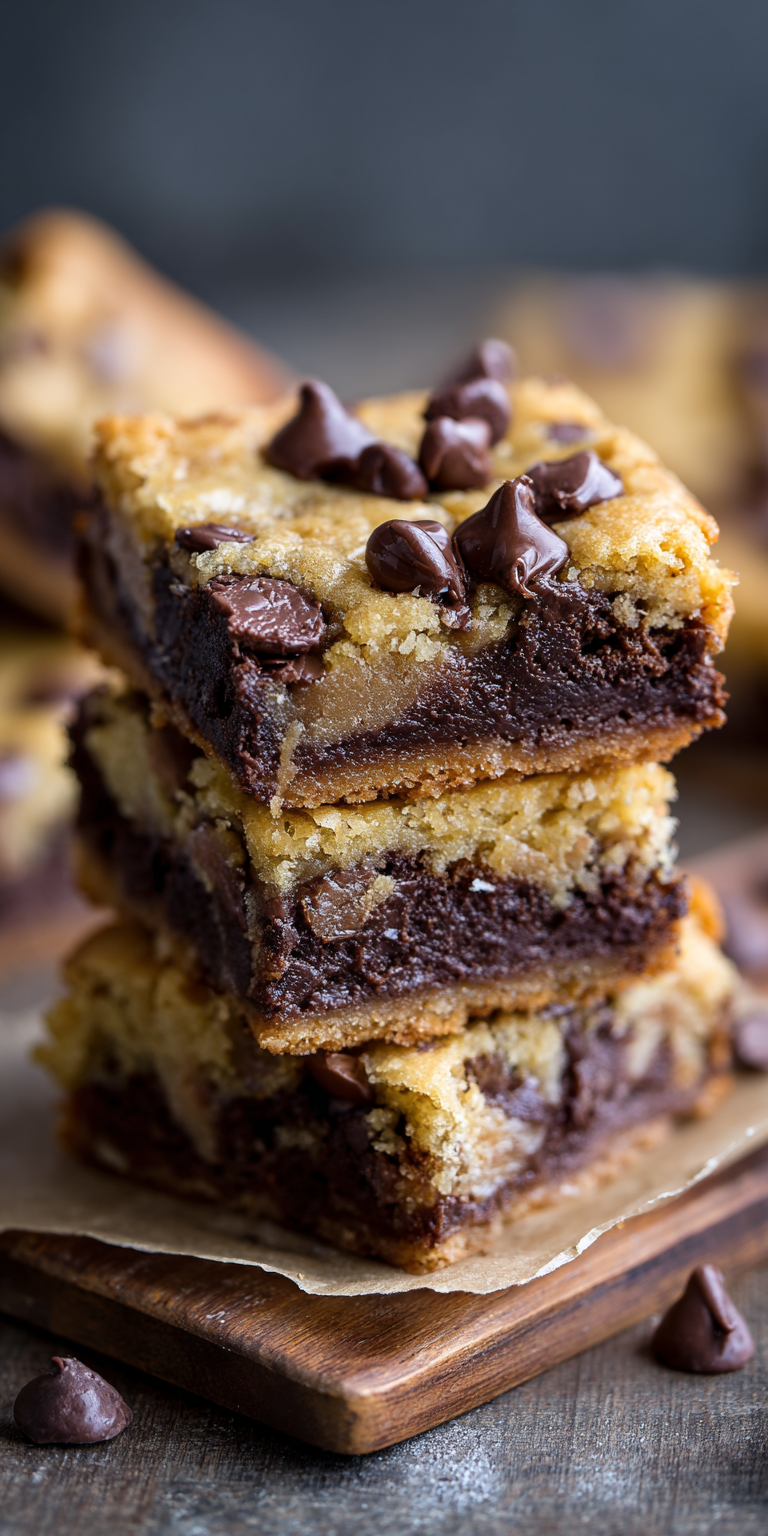 Brookie Bars Cookie Brownie Dessert Recipe