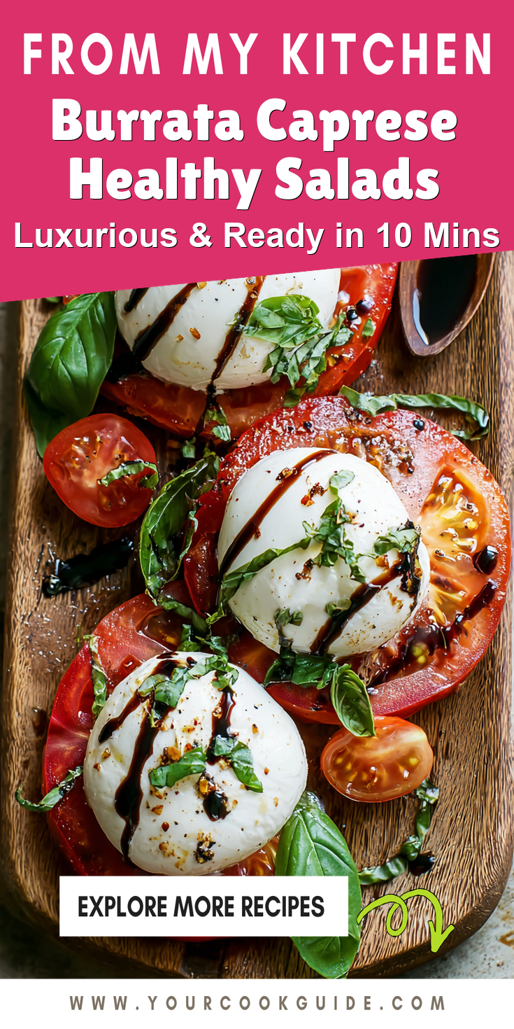 Burrata Caprese Healthy Salads served warm with cozy spices
