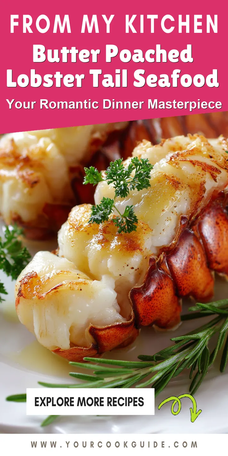 Butter Poached Lobster Tail Seafood served warm with cozy spices