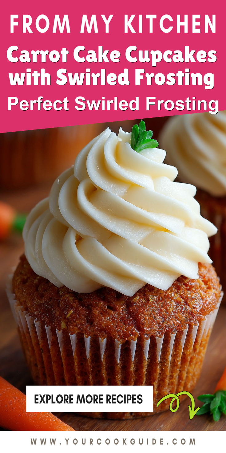 Carrot Cake Cupcakes with Swirled Frosting served warm with cozy spices