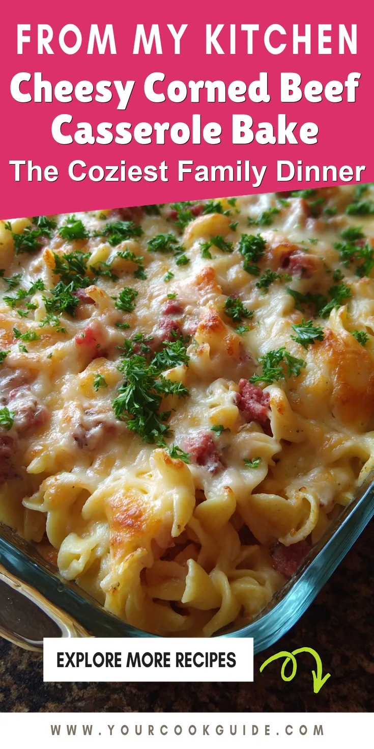 Cheesy Corned Beef Casserole Bake served warm with cozy spices