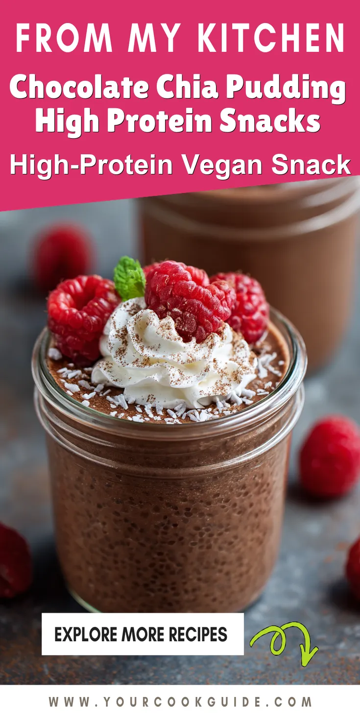 Chocolate Chia Pudding High Protein Snacks served warm with cozy spices