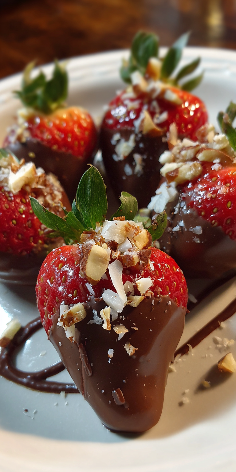 Chocolate Covered Keto Strawberries served warm with cozy spices