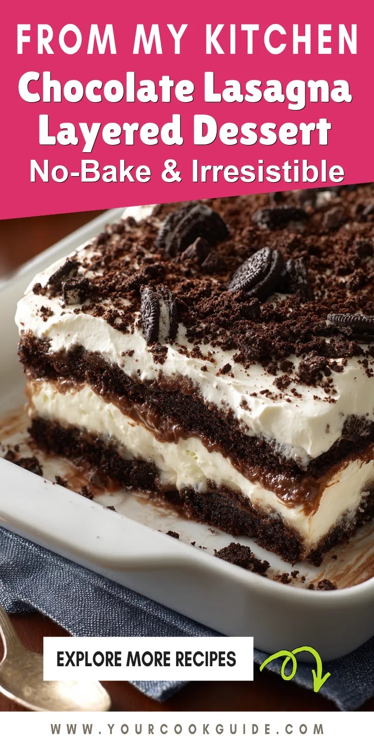 Chocolate Lasagna Layered Dessert served warm with cozy spices