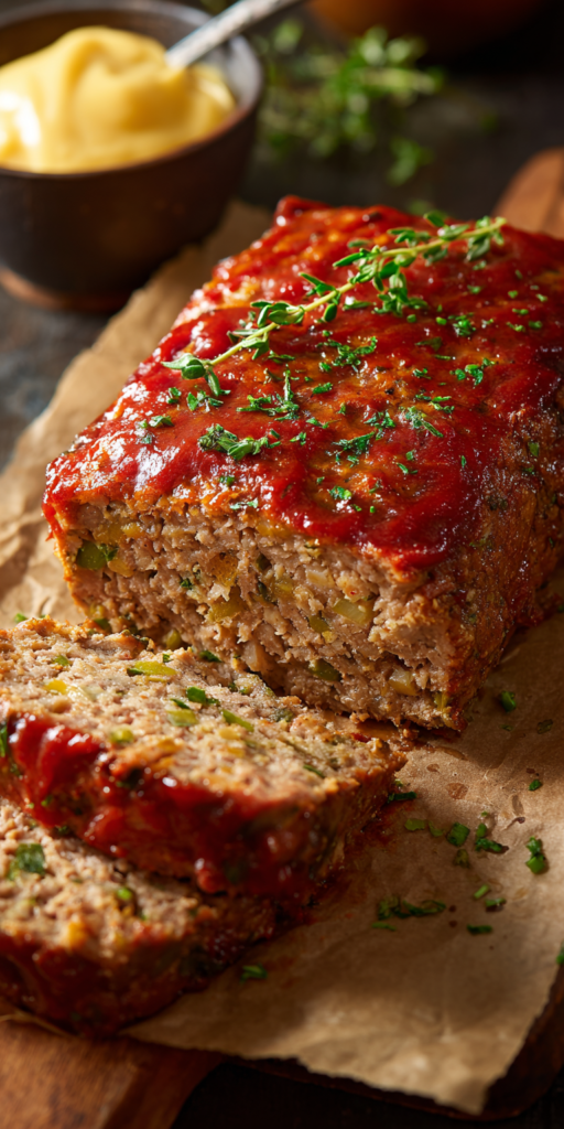 Classic Meatloaf Easy Dinner Ideas served warm with cozy spices