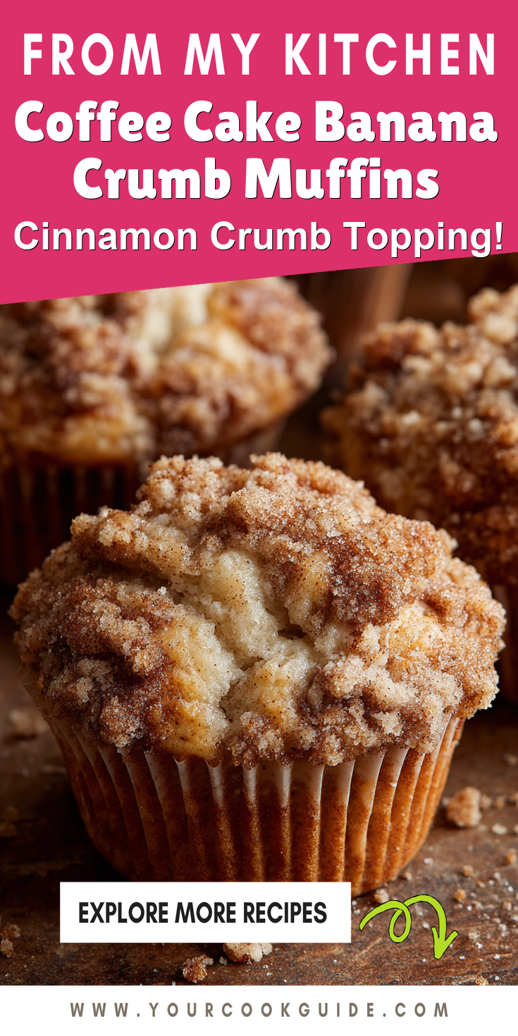 Coffee Cake Banana Crumb Muffins served warm with cozy spices