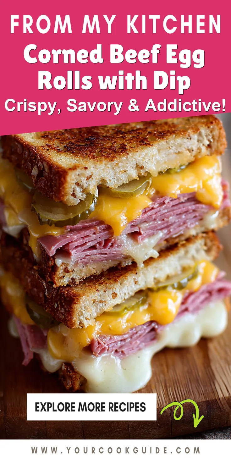 Corned Beef Egg Rolls with Dip served warm with cozy spices