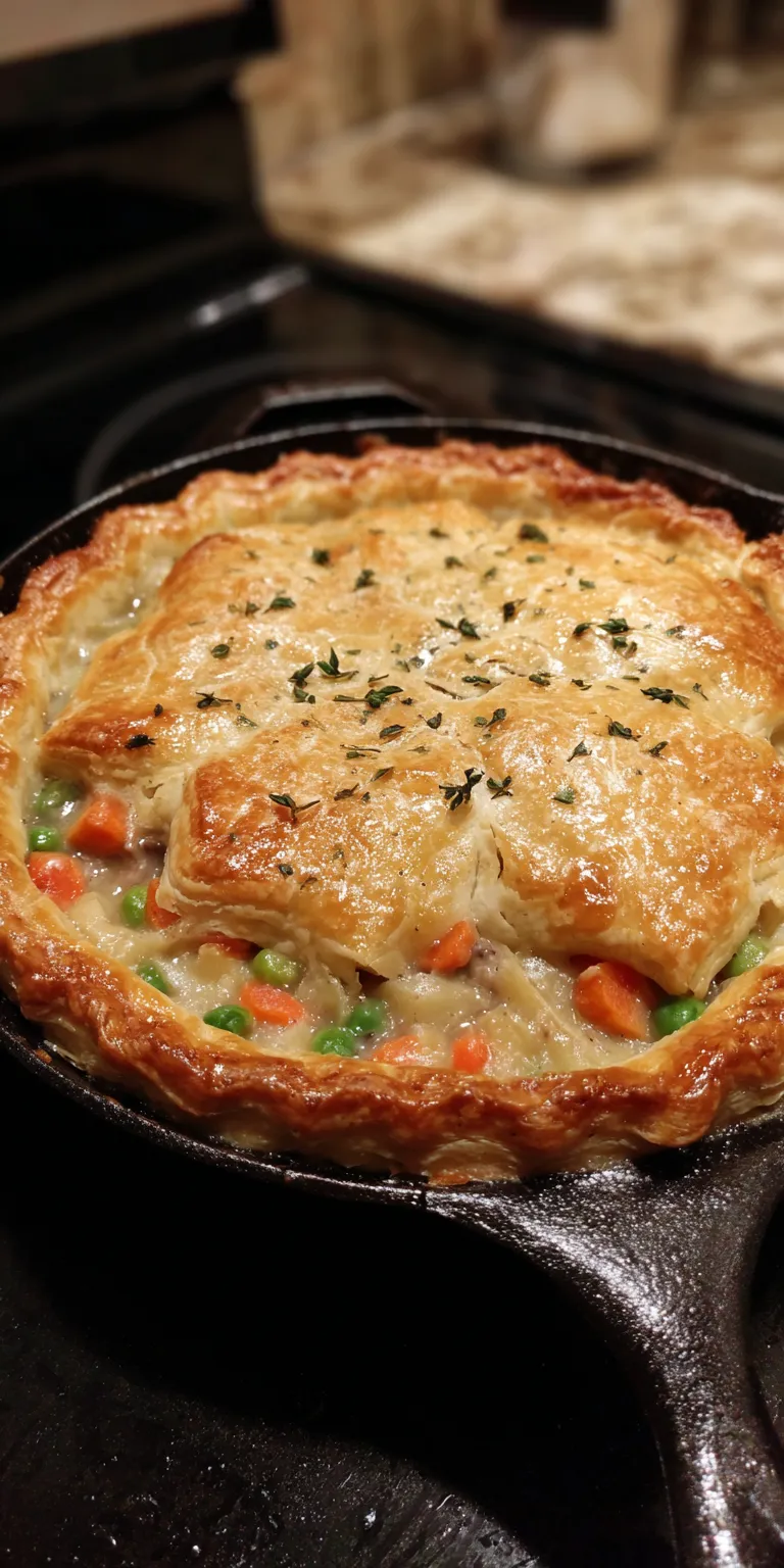 Corned beef pie served warm with cozy spices
