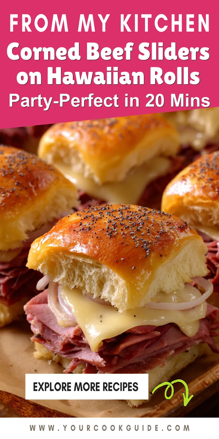 Corned Beef Sliders on Hawaiian Rolls served warm with cozy spices