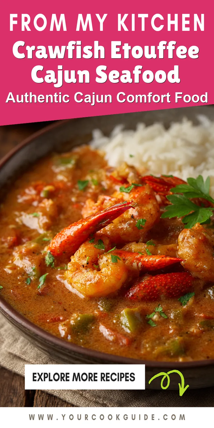 Crawfish Etouffee Cajun Seafood served warm with cozy spices