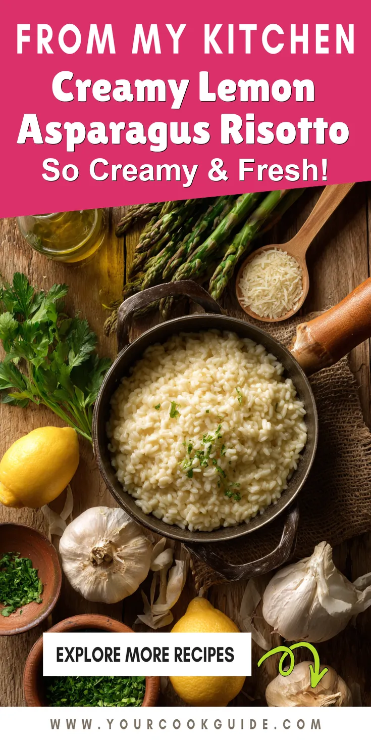 Creamy Lemon Asparagus Risotto served warm with cozy spices