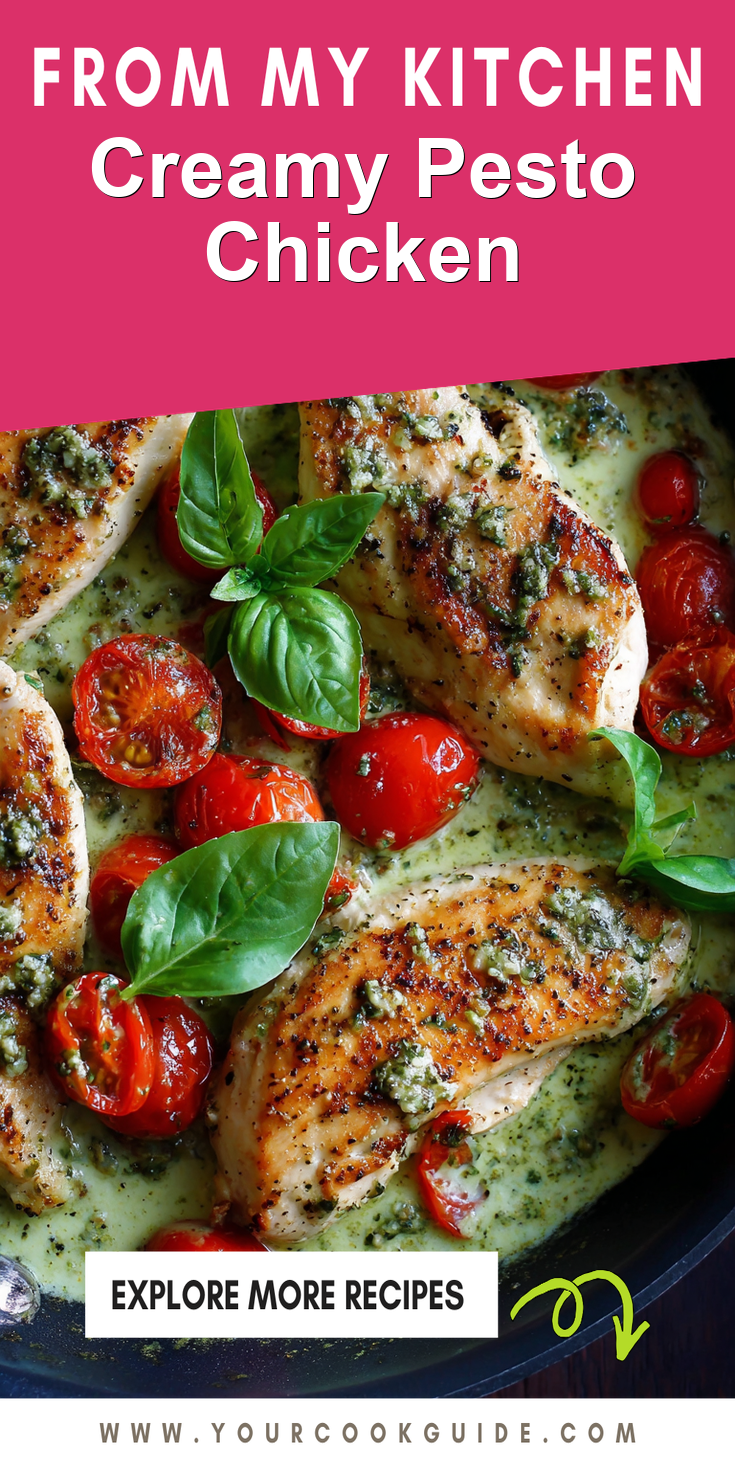 Creamy Pesto Chicken served warm with cozy spices