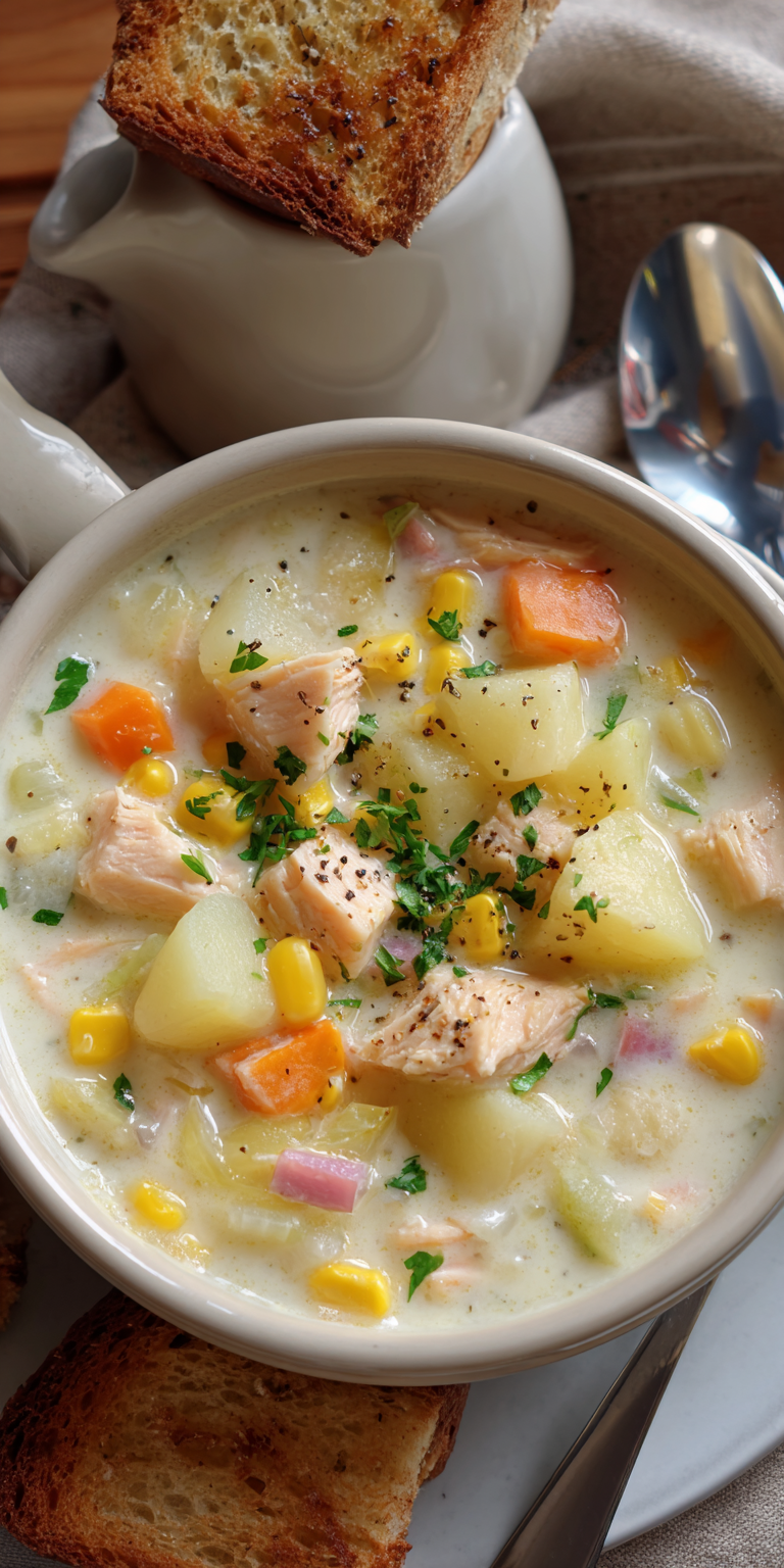 Creamy Potato and Ham Soup Recipe