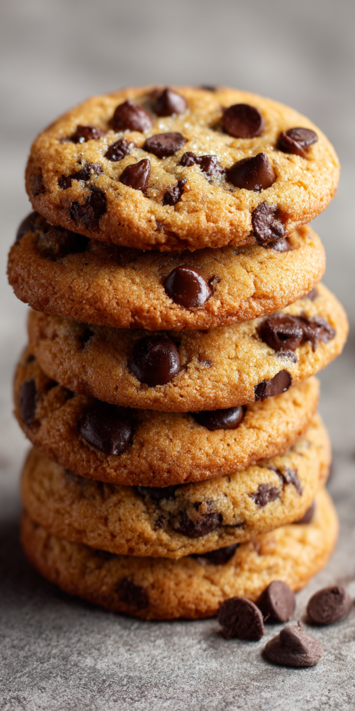 Crispy Thin Chocolate Chip Cookies served warm with cozy spices