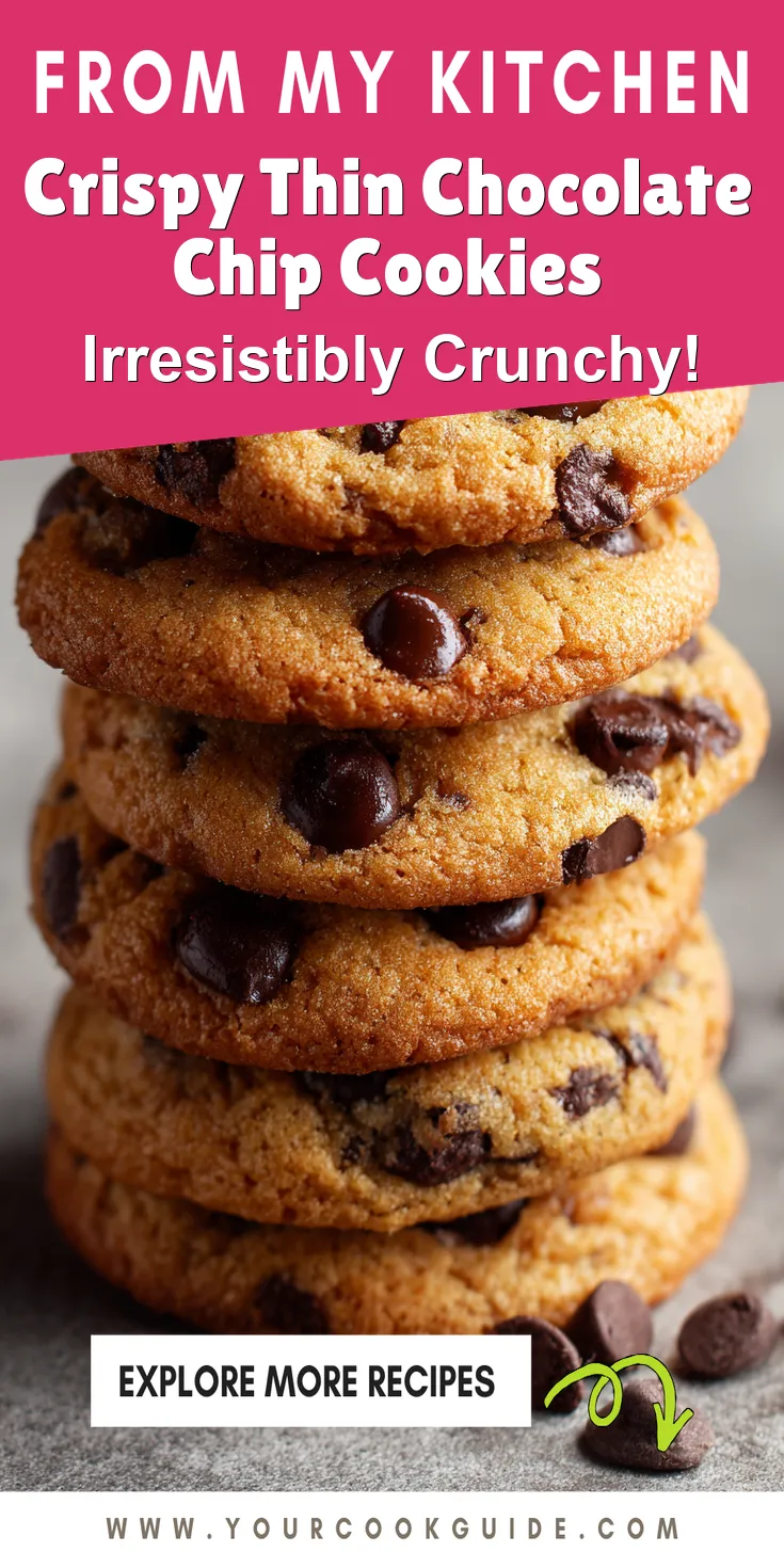 Crispy Thin Chocolate Chip Cookies served warm with cozy spices