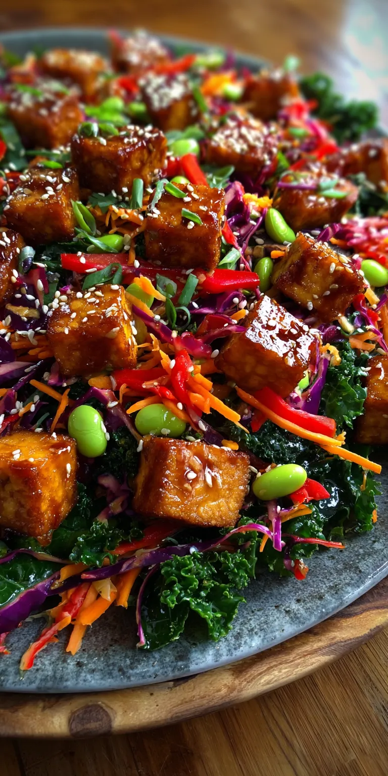 Crispy Tofu Veggie Healthy Salads served warm with cozy spices