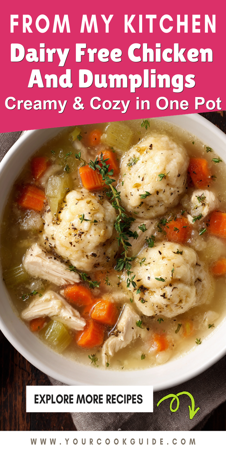 Dairy Free Chicken And Dumplings served warm with cozy spices