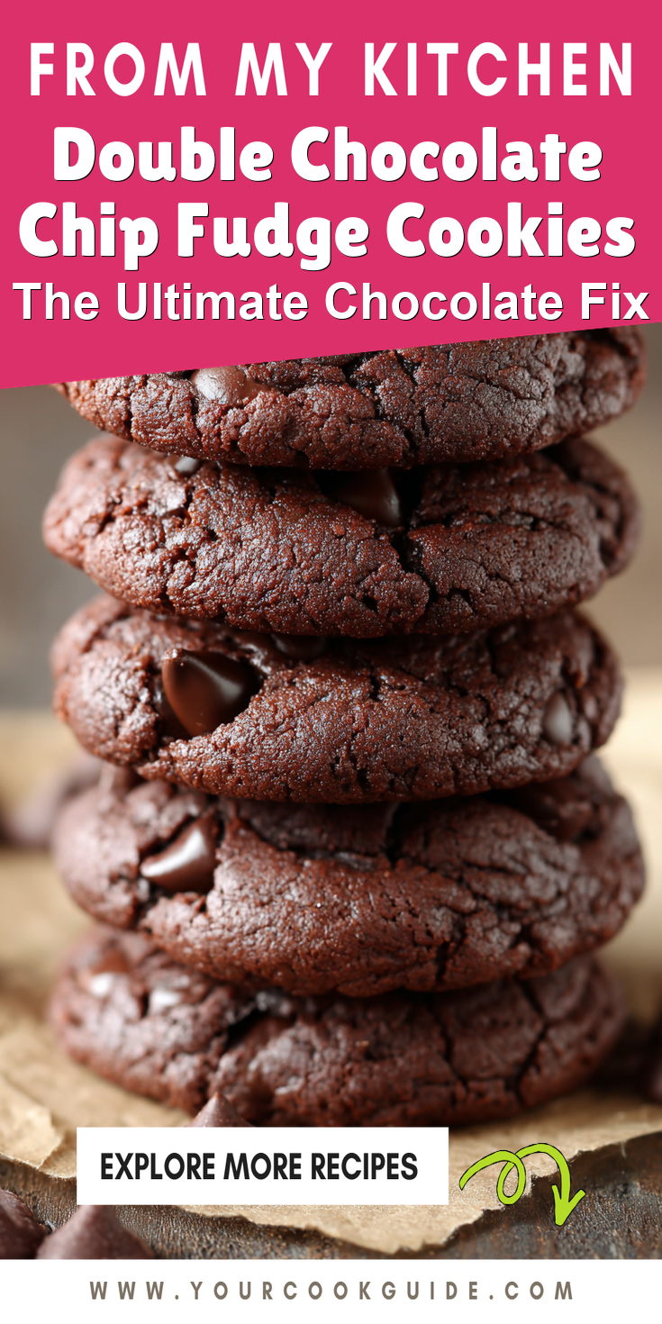 Double Chocolate Chip Fudge Cookies served warm with cozy spices