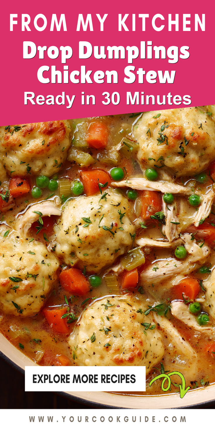 Drop Dumplings Chicken Stew served warm with cozy spices