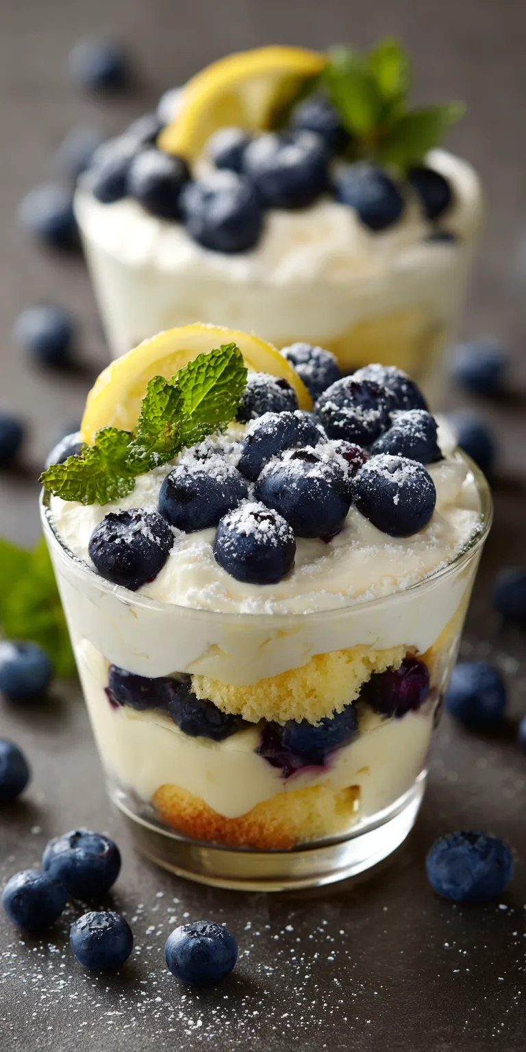 Easy Lemon Blueberry Trifle (video) served warm with cozy spices