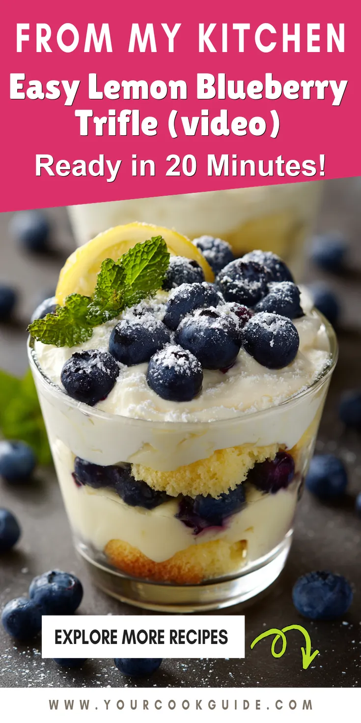 Easy Lemon Blueberry Trifle (video) served warm with cozy spices