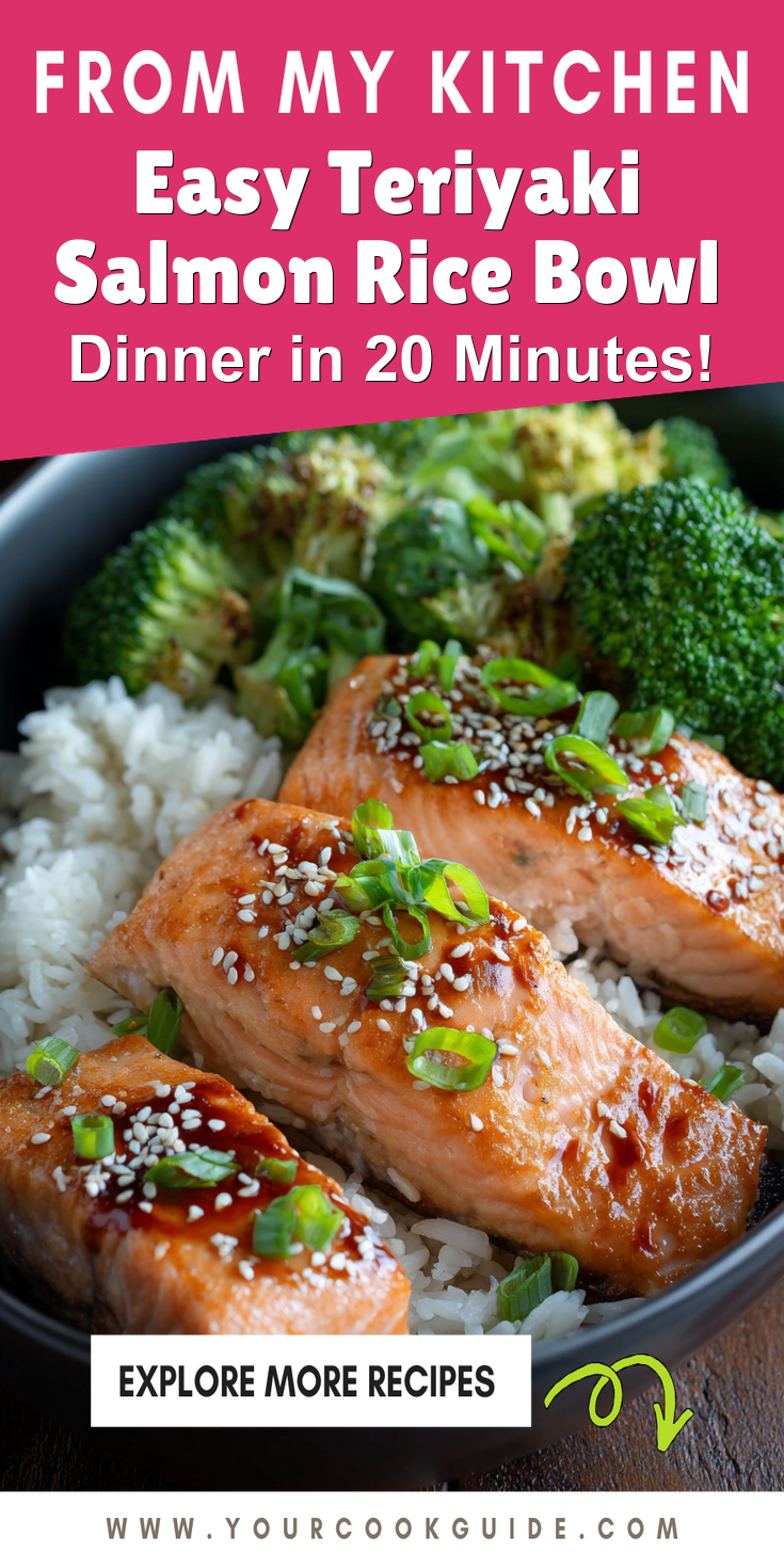 Easy Teriyaki Salmon Rice Bowl served warm with cozy spices