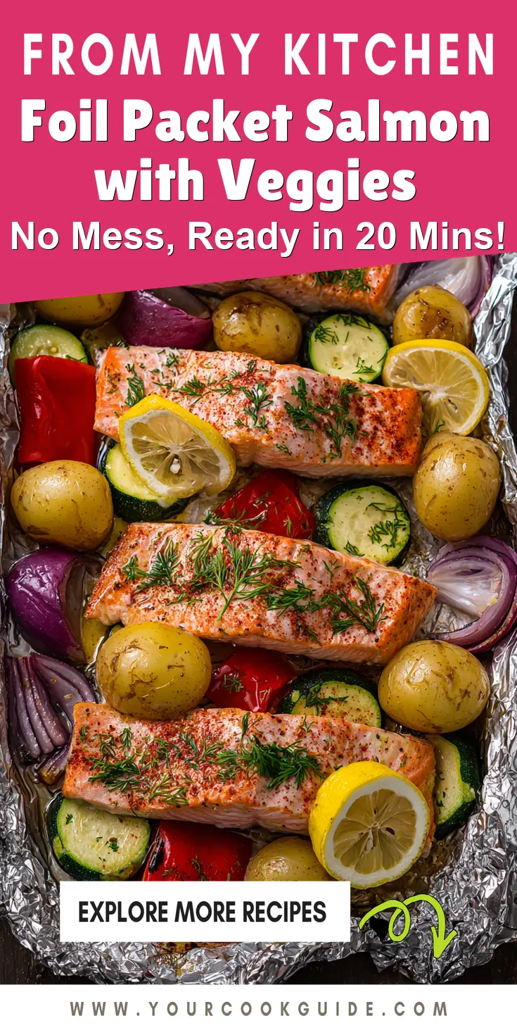 Foil Packet Salmon with Veggies served warm with cozy spices