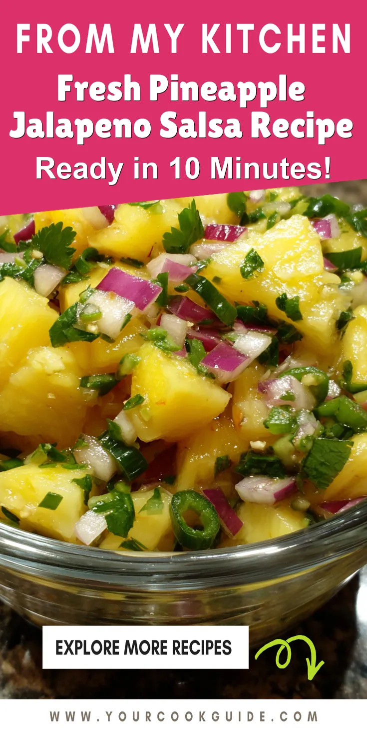 Fresh Pineapple Jalapeno Salsa Recipe served warm with cozy spices